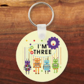 Porte-clés Robot T-shirts et cadeaux d'anniversaire 3e (Recto)