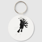 Porte-clés Robot volant noir (Recto)