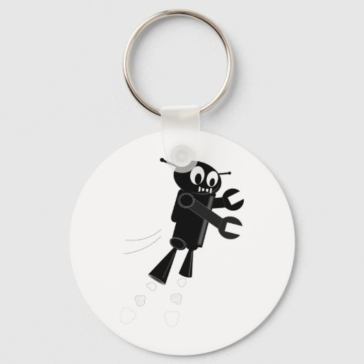 Porte-clés Robot volant noir (Recto)