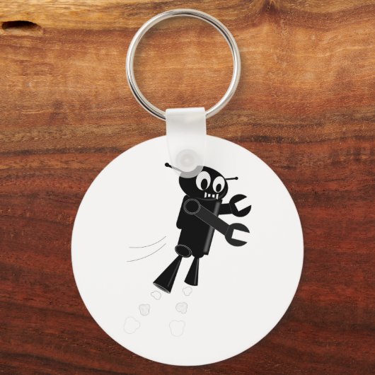Porte-clés Robot volant noir (Recto)