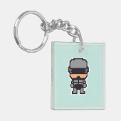 Porte-clés RobotCop à pixellisé (Devant gauche)