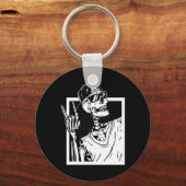 Porte-clés Rocher Skeleton main Halloween Costume Funny Rocke (Recto)