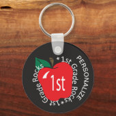 Porte-clés Rochers de 1re année - Enseignant scolaire (Recto)