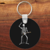 Porte-clés Rock Et Roll De Skeleton Guitariste (Recto)