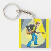 Porte-clés Rock Guitarist 70s Style Musician (Devant)