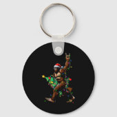 Porte-clés Rock On Santa Bigfoot Christmas Tree Xmas Lights S (Recto)