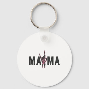 Porte-clés Rock on skeleton Hand Mama Halloween Vintage Tee W