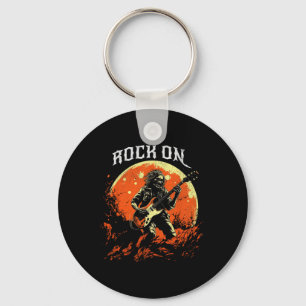 Porte-clés Rock On Skeleton Jouer Guitare Rock Et Roll Hall