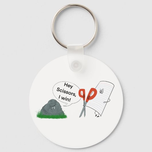 Porte-clés Rock, Papier, Ciseaux (Recto)