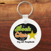 Porte-clés Rock Star By Night - Jour de travail réceptionnist (Recto)