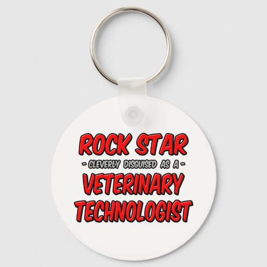 Porte-clés Rock Star .. Technologue vétérinaire (Recto)