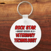 Porte-clés Rock Star .. Technologue vétérinaire (Recto)