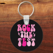 Porte-clés Rock The Test Cute Test Day Teacher Stade Test Squ (Recto)