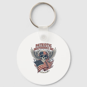 Porte-clés Rocker du bandana patriotique Old Glory musique ro