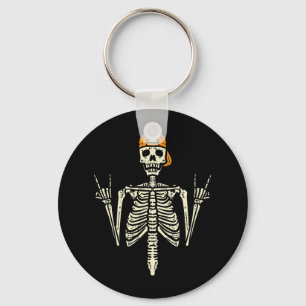 Porte-clés Rocker Skeleton Casquette Skin Cool Halloween Punk