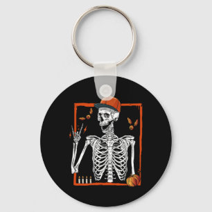 Porte-clés Rocker Skeleton Rocher À La Main Sur Costume Amusa
