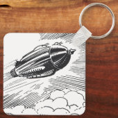 Porte-clés Rocket de vaisseau spatial de science-fiction vint (Verso)