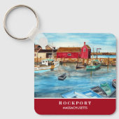 Porte-clés Rockport Harbour Massachusetts Nouvelle-Angleterre (Recto)