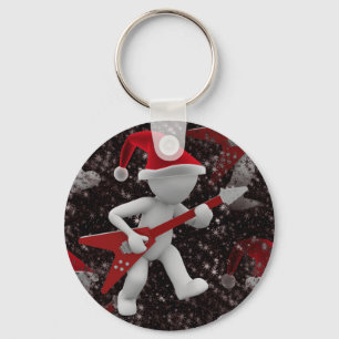 Porte-clés rockstar père Noël