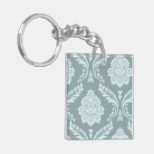 Porte-clés Rococo Damask Art I Duck Egg Blue+Teal (Devant gauche)