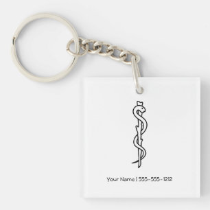 Porte-clés Rod d'Asclepius