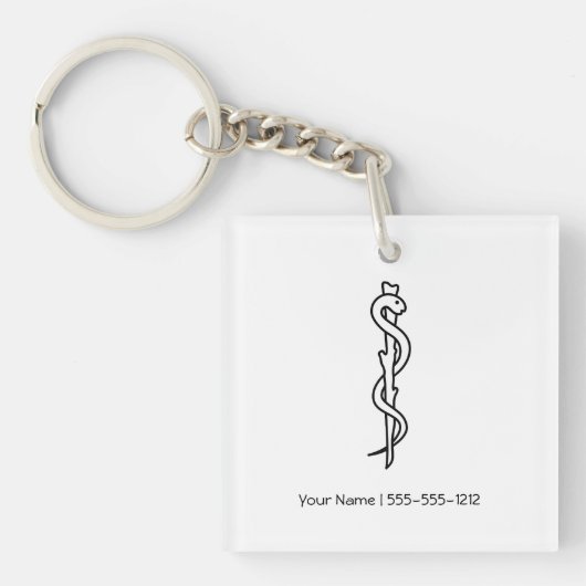 Porte-clés Rod d'Asclepius (Devant)