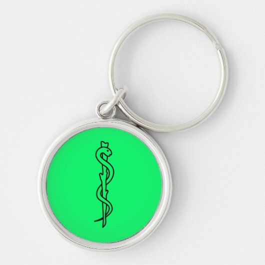 Porte-clés Rod d'Asclepius [symbole médical] (Devant)