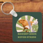 Porte-clés Rodent Bros ne jamais stress Capybara (Recto)