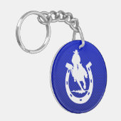 Porte-clés Rodéo bleu (Devant gauche)