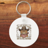Porte-clés Rodéo de Chat Cowboy Dégarni (Recto)