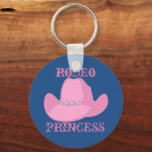 Porte-clés Rodéo Princesse Western Cowgirl avec cheval (Recto)