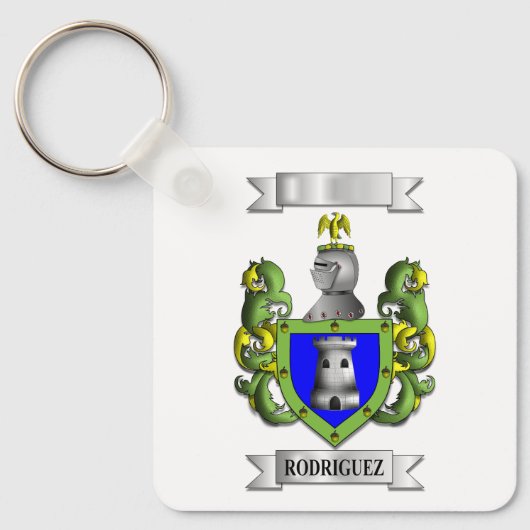 Porte-clés Rodríguez Nom et Blason (Recto)