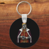 Porte-clés Roi Baldwin Iv Masque Argenté Masque Doré Médiéval (Recto)