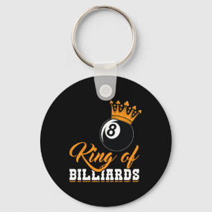 Porte-clés Roi De Billard Huit Ll Couronne