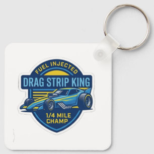 Porte-clés Roi de la piste de dragsters vintage, champion du