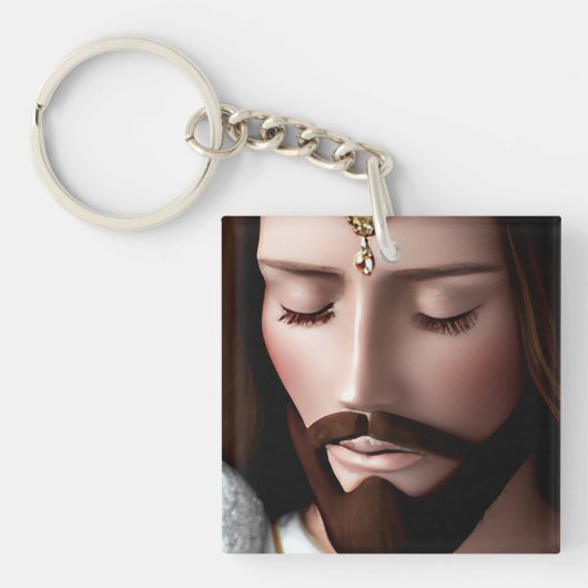 Porte-clés Roi de l'Univers Jésus IA 3D (Devant)