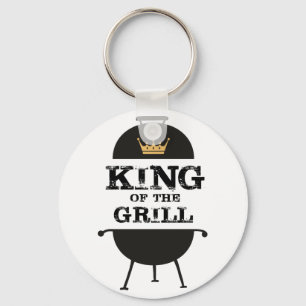 Porte-clés Roi Du Grill, Couronne D'Or Noir