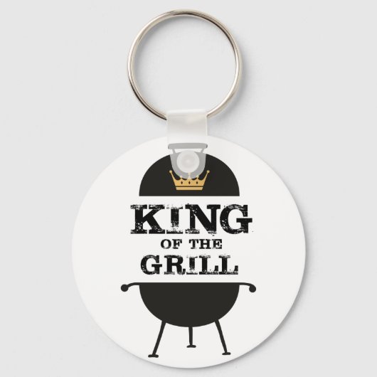 Porte-clés Roi Du Grill, Couronne D'Or Noir (Recto)