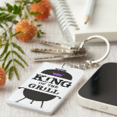 Porte-clés Roi Du Grill, Couronne Violette Noire (Devant droit)