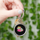 Porte-clés Roi Grenouille Funky Mème Style Classique (main)