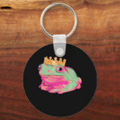 Porte-clés Roi Grenouille Funky Mème Style Classique (Recto)