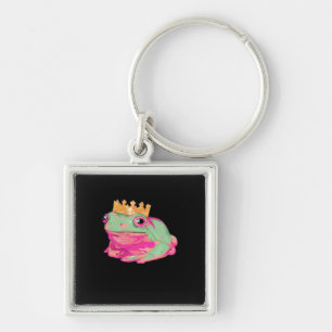 Porte-clés Roi Grenouille Funky Mème Style Classique