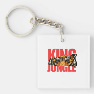Porte-clés Roi Jungle – Conception de la puissance du tigre s