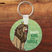 Porte-clés Roi Lion de la Jungle, Ajouter le nom de l'enfant (Recto)