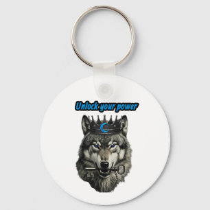 Porte-clés roi loup libérez votre pouvoir