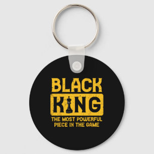 Porte-clés Roi Noir Échecs Fierté Noire Histoire Bhm Africain