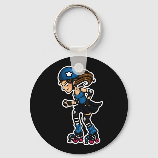 Porte-clés Roller Derby Jammer (Recto)