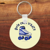Porte-clés Roller Derby Patinage - Bleu (Recto)