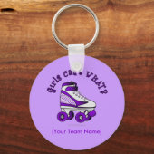 Porte-clés Roller Derby Patinage - Violet (Recto)