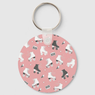 Porte-clés Roller skates cassette motif.